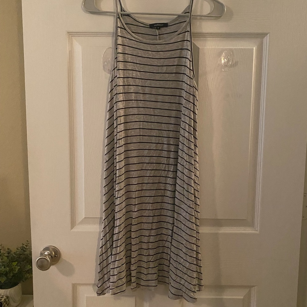 Gray & Black Striped Dress